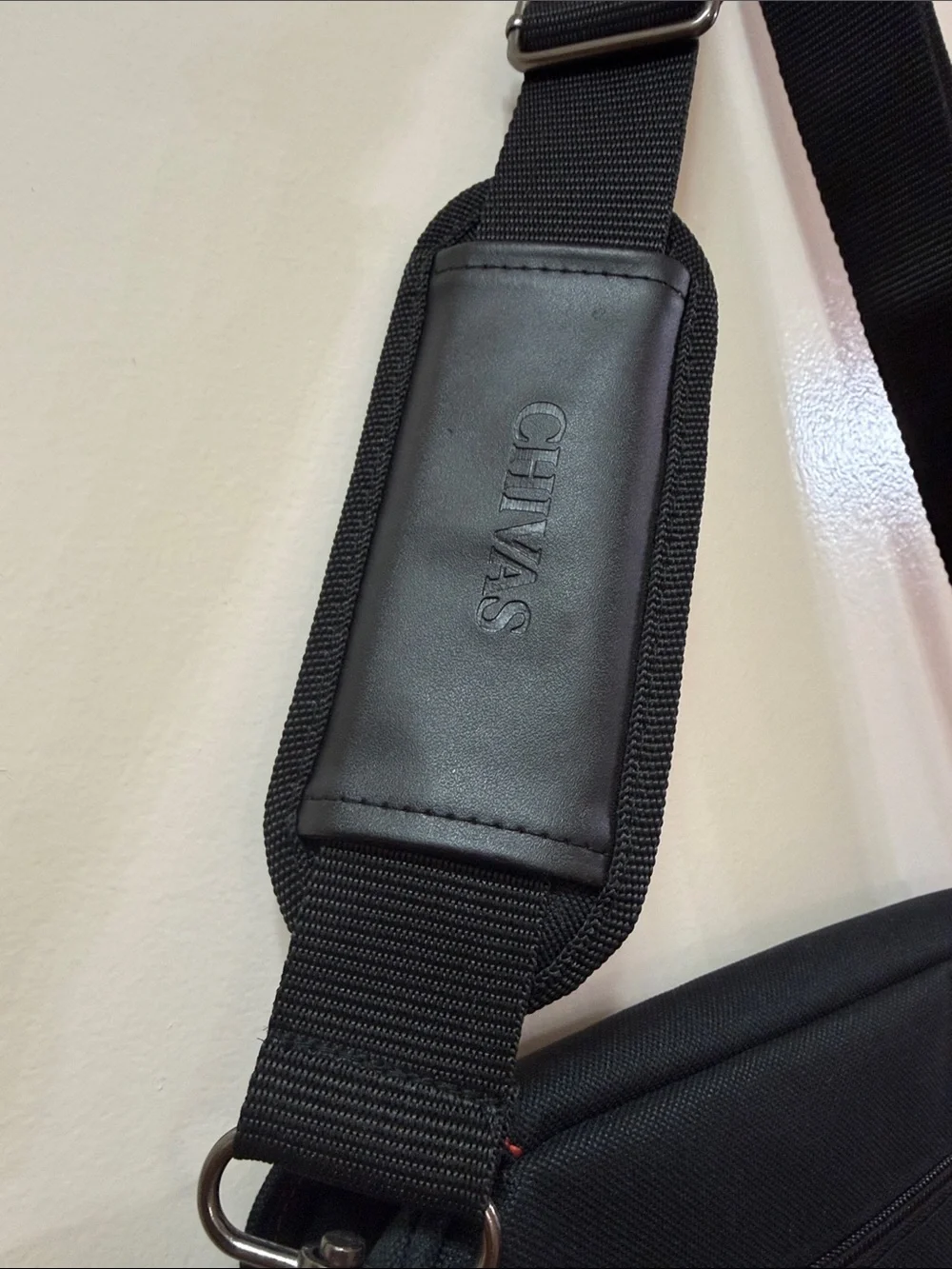 Chivas. Black Canvas Men's Crossbody Messenger Bag. NWOT. 12”X12”